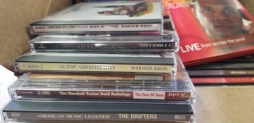 Lot of 40 EMPTY Music CD Jewel Cases with Artist Inserts Artwork Preowned.