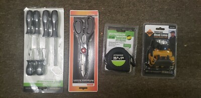 HEAD LAMP, 6PC SCREWDRIVER SET, MULTIPURPOSE SCISSORS,  25FT TAPE MEASURE (KIT)