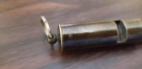 Vintage B&R Brass Whistle. Beautiful Patina