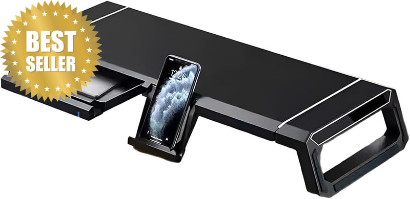 Monitor Stand Riser,With Storage Drawer and Phone Holder,Adjustable Screen Stand
