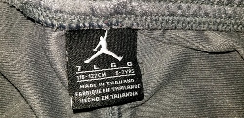 Air Jordan Boys Athletic Joggers Pants Size 7 6-7 Years Gray EUC