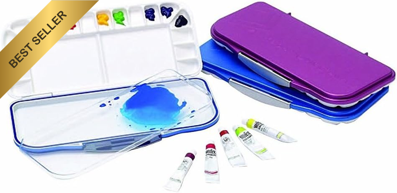 Martin Airtight Watercolor 18-Well Fuchsia Palette
