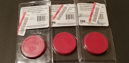 3 New Pkgs. Of  Regulation Size Table Hockey Replacement Pucks 9 Pucks In Total