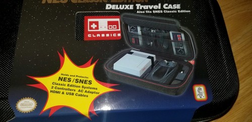 Nintendo NES / SNES Classic Edition Deluxe Carrying Travel Case Hardshell RDS