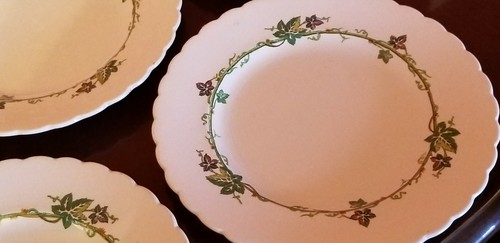 19th CENTURY SALAD DESSERT PLATES  PORCELAIN Rare J.DEFRIES AND SONS LONDON