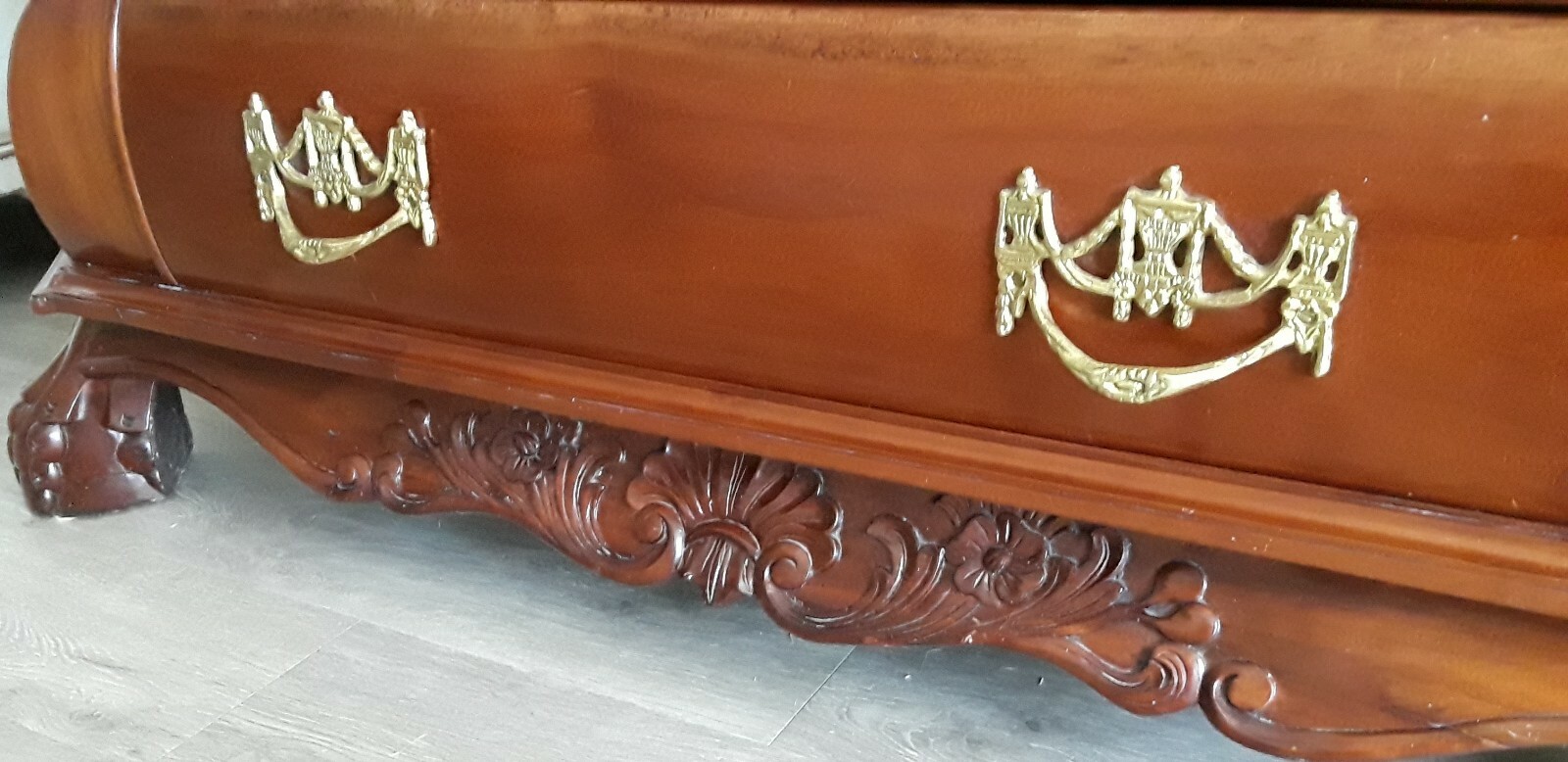 Antique Dutch Style Bombay Fronted Bureau / Desk 1900s