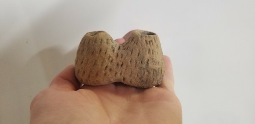 Authentic Precolumbian Double Pottery Vessel Poison Pot Artifact