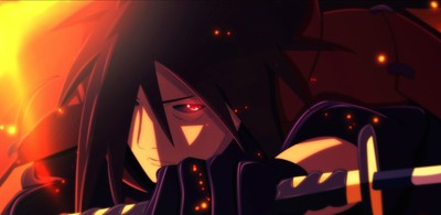 Anime uchiha madara naruto shippuden red Play Gaming Mat Desk