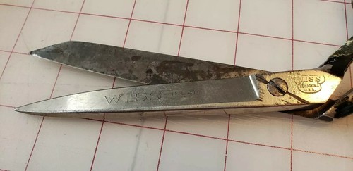 Vintage WISS Inlaid Newark NJ USA Scissors Steel Forged No. 28