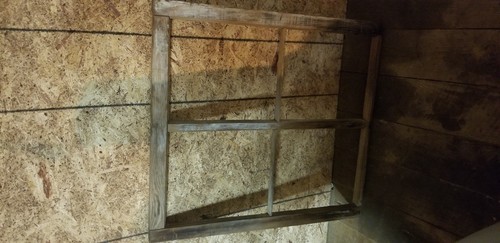 VINTAGE Farmhouse SASH WOOD WINDOW FRAME 4,3,2,0 PANE NO GLASS