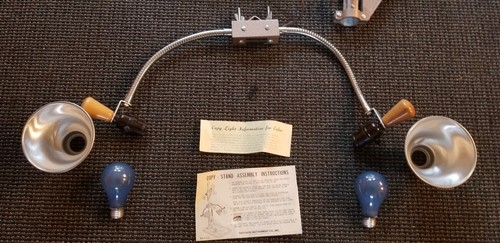 TESTRITE INSTRUMENT COPY STAND AND LIGHTS MODEL CS-2-23C CAMERA COPY STAND(NOS)