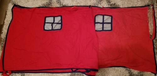 Twin Junior Loft Bed Red Curtain Only Kids Playhouse tent *Please READ*
