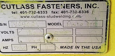 Cutlass Fasteners CSS-1K Pinto Cup Head Pin Welder