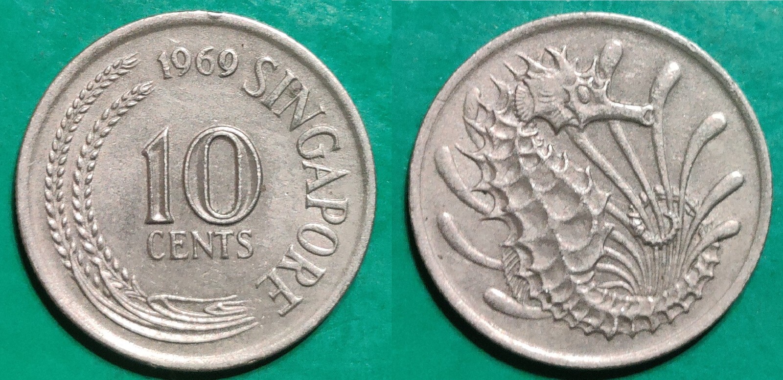 Singapore 10 cent 1969 1973 1981 1988 20 cent 1986 1997 2016