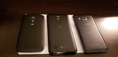 Lot Of 10 Smartphones Samsung Motorola LG At&t Verizon US Cellular Cricket