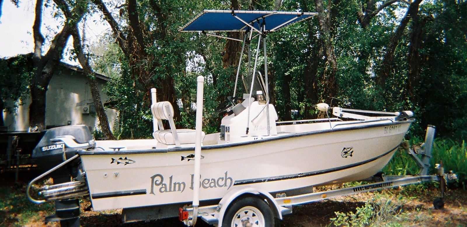 1998 Palm Beach White Cap 16' Center Console & Trailer - Florida