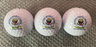 3 Vintage NSC White House Situation Room Dunlop DDH Golf Balls- Very Clean