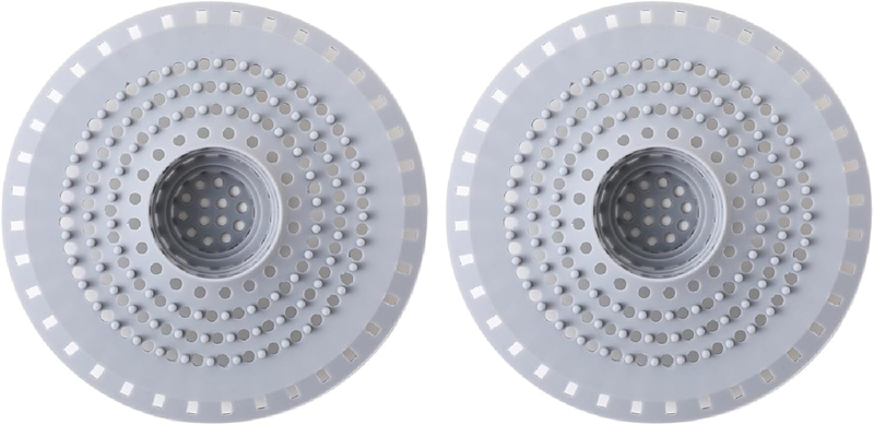 2 Pack Hair Catcher for Shower Drain, 12.5X12.5Cm Bathtub Drain Stopper with Str