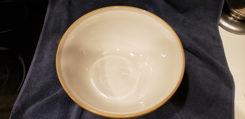Vintage Mason Cash & Co. Church Gresley Caneware 11 Inch Bowl Tan/White