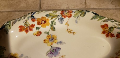 STEUBENVILLE IVORY Tray Floral Pattern Excellent Condition. No chips or crazing
