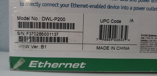 NEW! D-Link DWL-P200 PoE Power Over Ethernet Adapter Kit -Power Up to 328ft Away