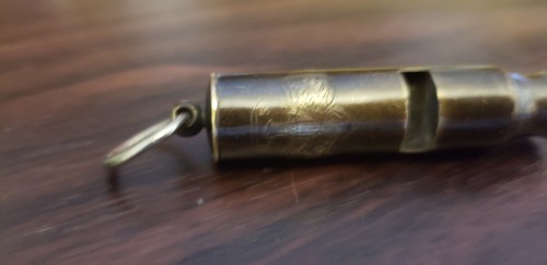 Vintage B&R Brass Whistle. Beautiful Patina