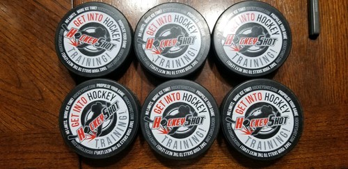 6 Hockeyshot training Pucks - Official 6 oz.