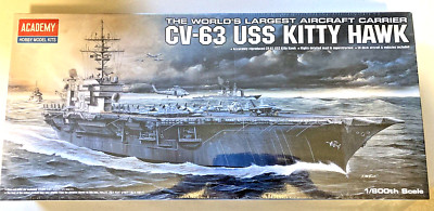 USS Kitty Hawk (CV-63) -NIB/Plastic/1/800 Scale Model Kit# 14210 SEALED-Academy