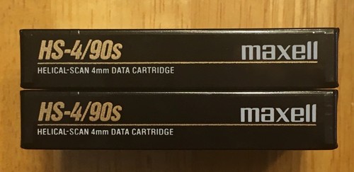 Lot Of 2 Maxell HS-4/90S 4mm Data Cartridges
