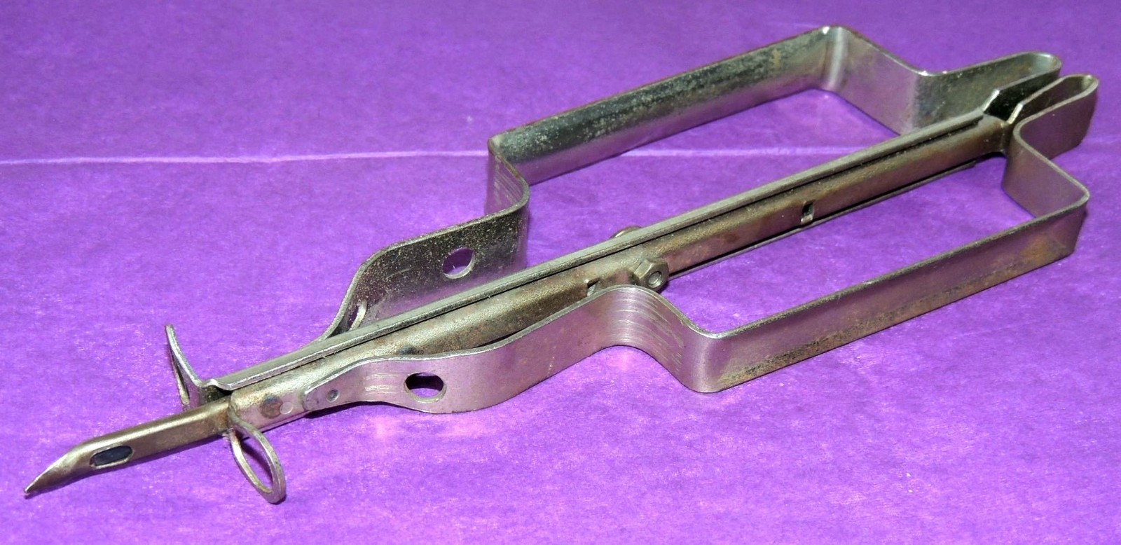 Vintage Metal Shuttle Needle Rug Hooking Punchneedle Rugmaking Tool