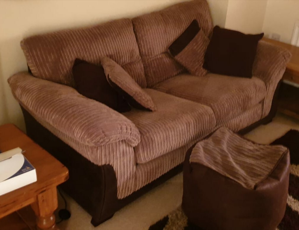 Sofa, 2 seater, Light Brown Suede in Derby, Derbyshire Gumtree