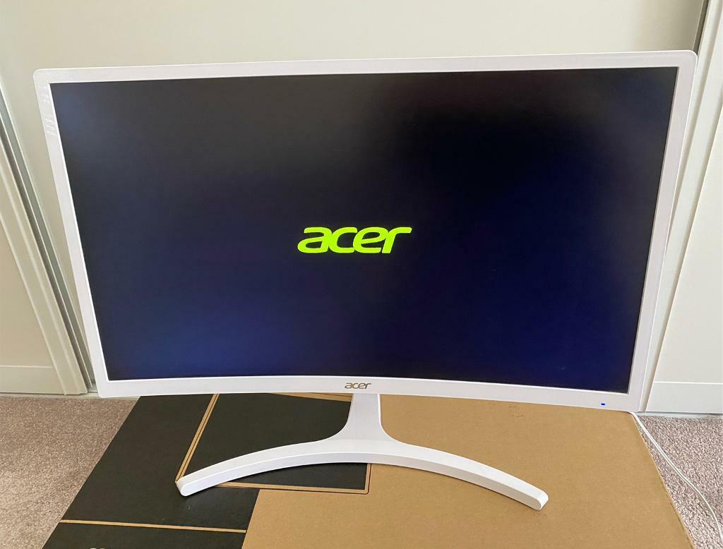 Acer LED Curved Monitor  White  in Highcliffe Dorset 