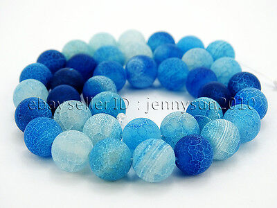 Colorful Matte Fire Crackle Agate Gemstones Round Beads 15'' 4mm 6mm 8mm 10mm 