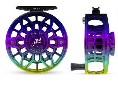 ABEL SDF 5/6 FLY REEL NORTHERN LIGHTS FADE + FREE $130 LINE - NEW