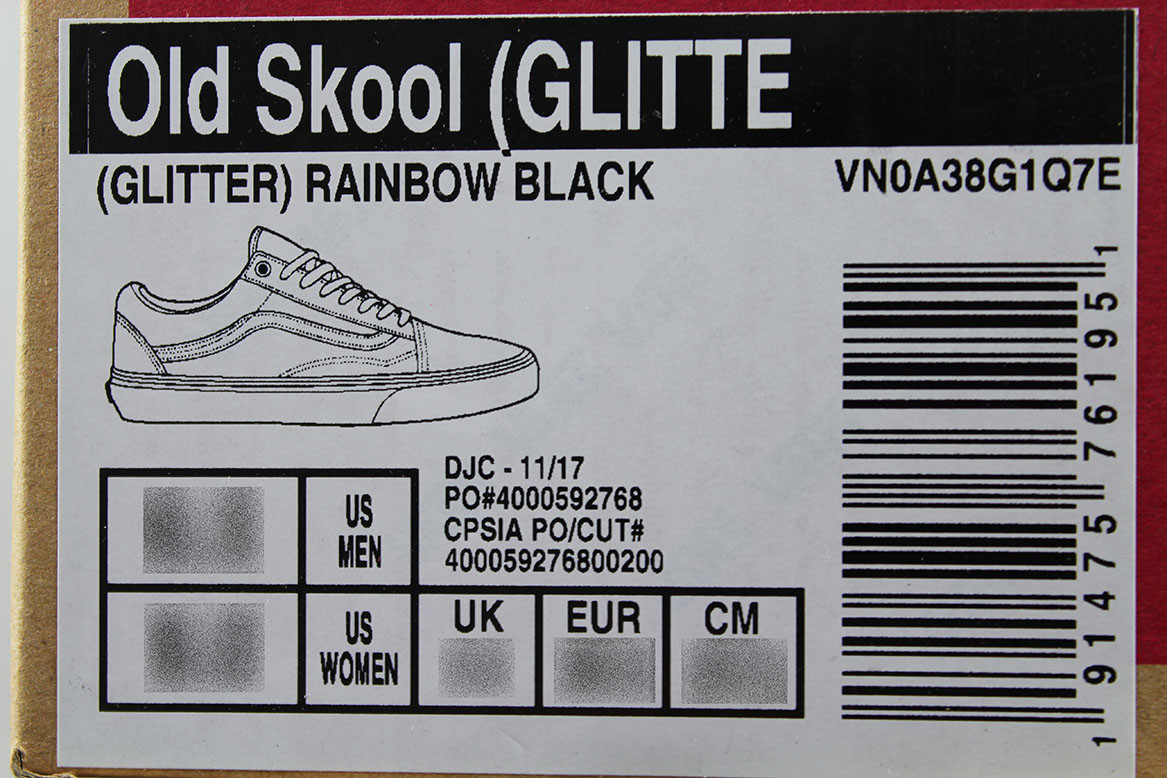 Vans Womens Rainbow Glitter Old Skool BlackBlack Sneaker 6.5 Vans Womens Rainbow Glitter Old Skool BlackBlack Sneaker 6.5