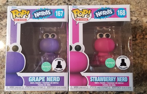 nerd Funko Pops! Grape Nerd #167 Strawberry Nerd #168 Scented It