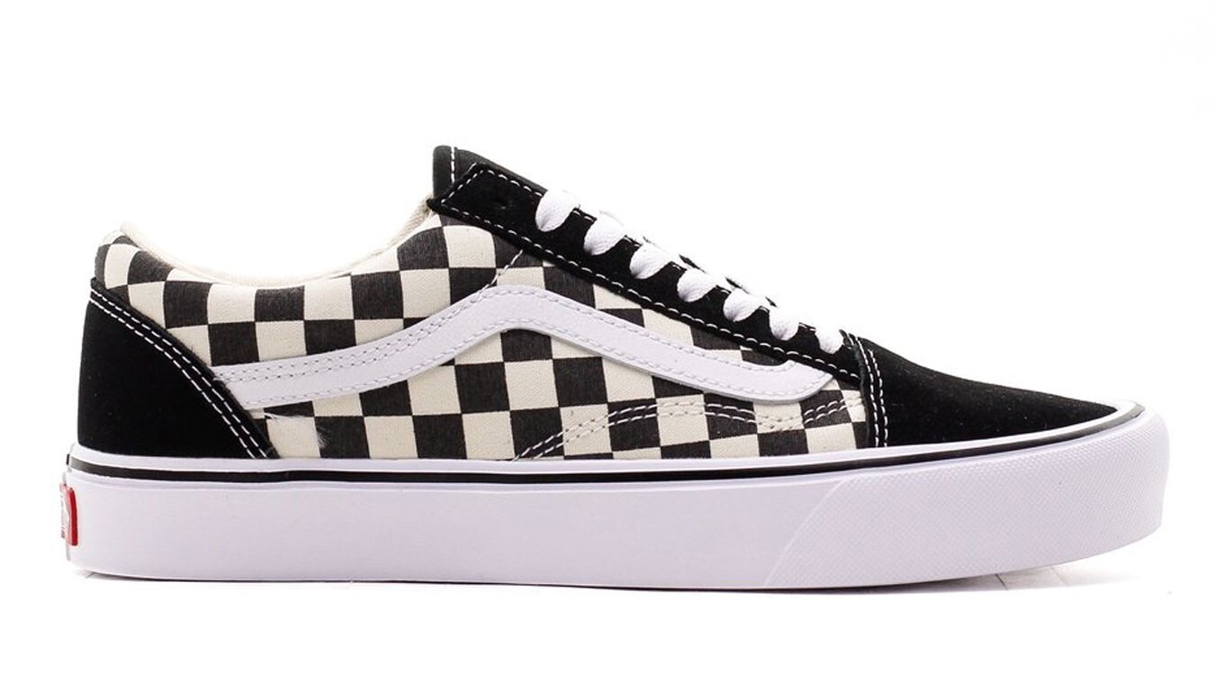 ★ ★ Malmo  Vintage Snickers YW014100LA VANS Old Skool Lite Checkerboard Black White Sz 6