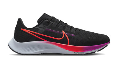 Nike Air Zoom Pegasus 38 Black Flash Crimson Off Noir CW7356-011 Men's