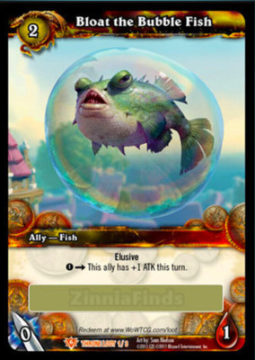 World of Warcraft TCG Loot Card Bloat the Bubble Fish Purple Puffer Pet