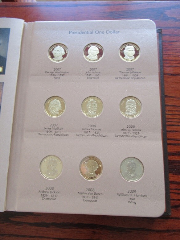 2007 - 2016 S Presidential $1 39 Coin PROOF COMPLETE Set in New Dansco Album