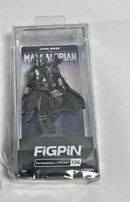 FiGPiN Star Wars The Mandalorian w Child #736 Collectable Pin- NEW-FREE SHIPPING