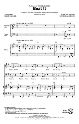 Beat It ShowTrax CD Pop Choral Series