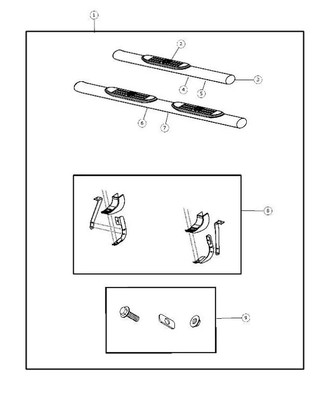 Genuine Mopar Mounting Hardware Kit 68048813AA