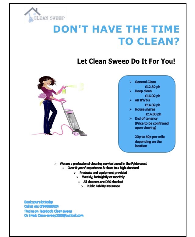 Clean sweep cleaning services in Blackpool, Lancashire Gumtree