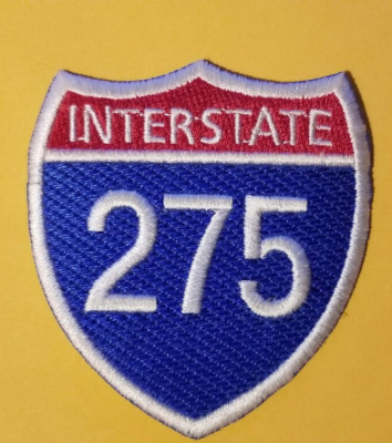 US Interstate 275 Highway approx  2.75x3'' Embroidered Patch *
