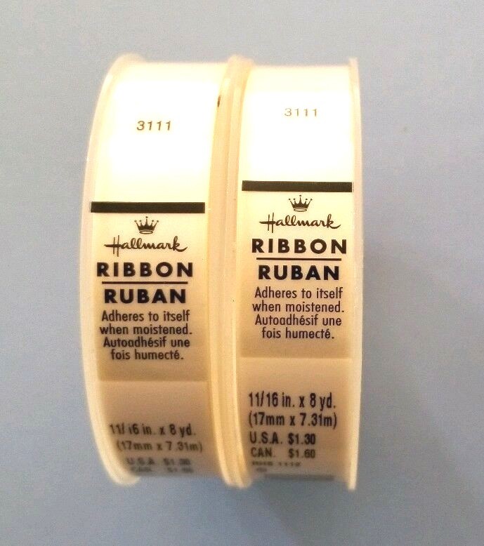 Hallmark Ribbon - 2 Rolls of 8 Yards Each - Off White Color - NEW - Sealed