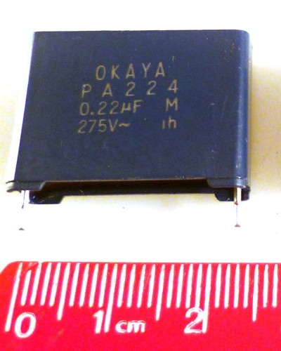Okaya PA224 Noise Suppression Capacitor X2 0.22uF M 275Vac Okaya PA224 Noise Suppression Capacitor X2 0.22uF M 275Vac