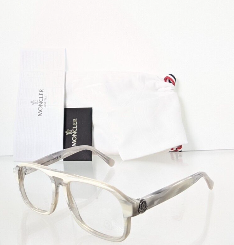 メガネ Moncler ML5026 005 Soltex Square Horn Eyeglasses NEW