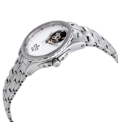 Edox 85013-3-AIN Grand Ocean Open Heart Automatic Women's Watch 1 5/16in 5ATM