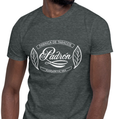 Padron Habanos Cuban Cigar Smoking Logo Mens Black smoker's T-Shirt